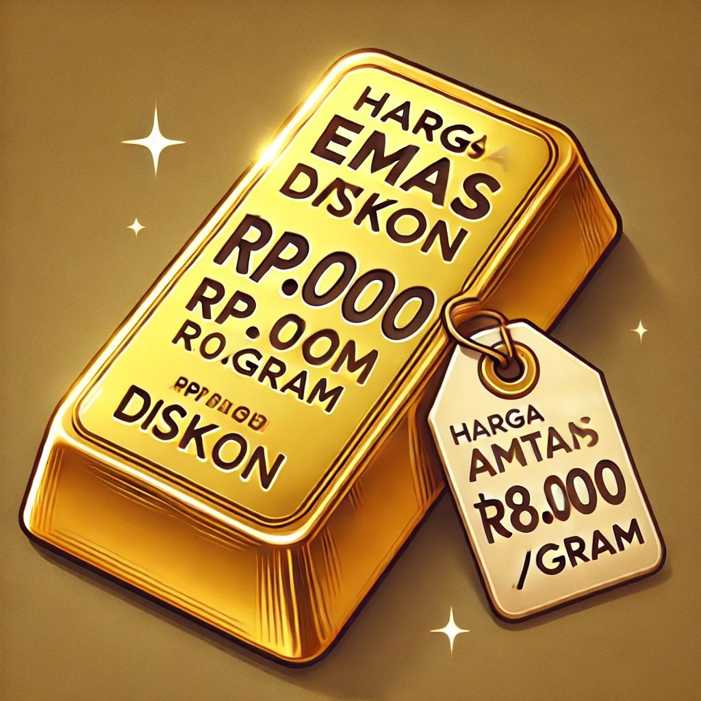 Harga Emas Antam Diskon Rp8.000/Gram Jelang Weekend