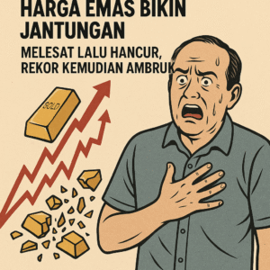 Harga Emas Bikin Jantungan: Melesat Lalu Hancur, Rekor Kemudian Ambruk